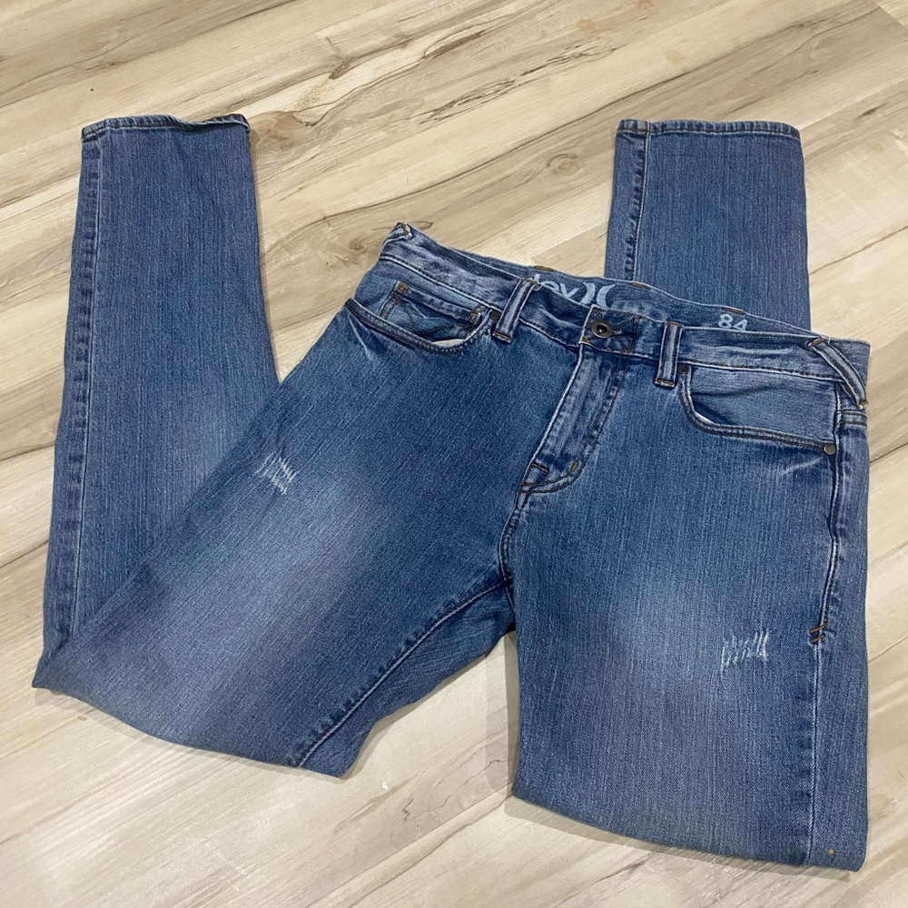 Hurley 84 Slim Men’s 30x32 Medium Wash Distressed Jeans